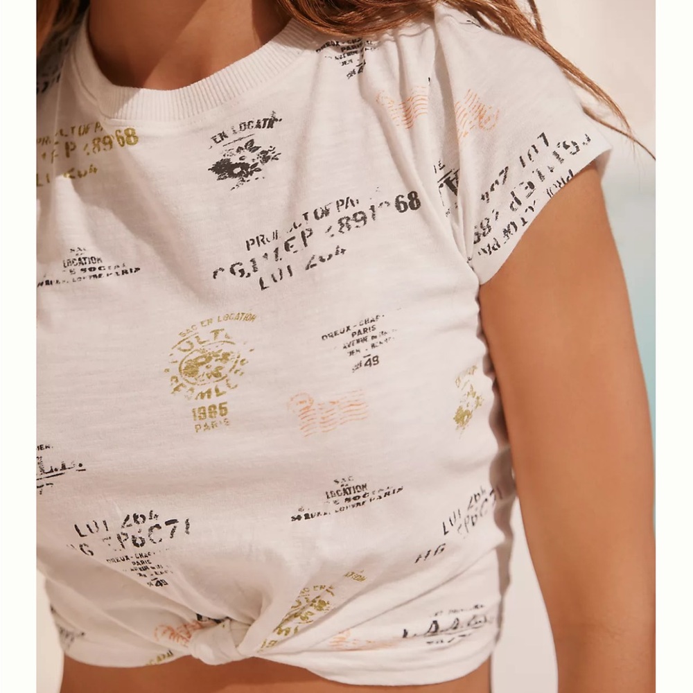 Anthropologie cropped T shirt